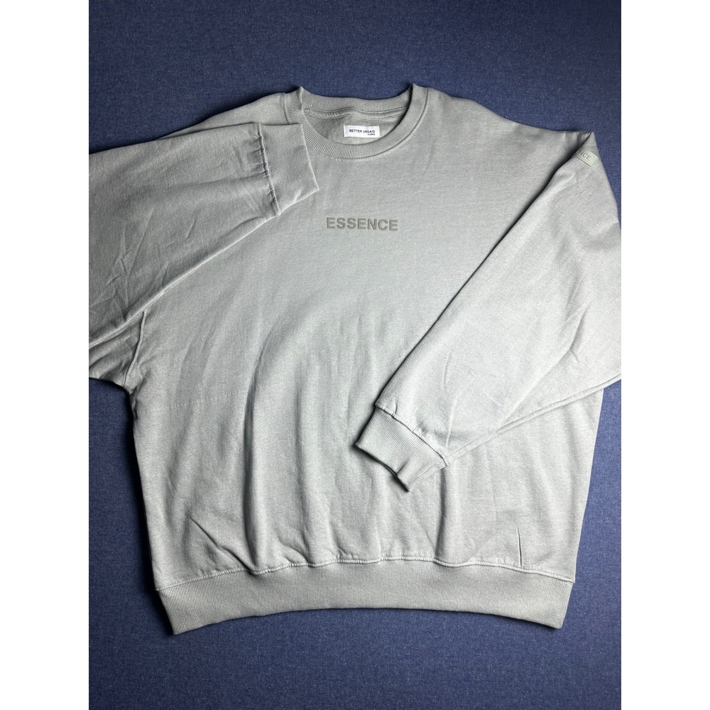 Better Unsaid Essence Crewneck Sweatshirt Mens XL Gray Fleece Pullover